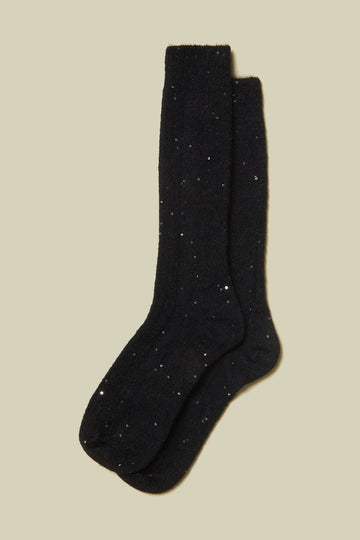 Mohair and alpaca socks with sequins  