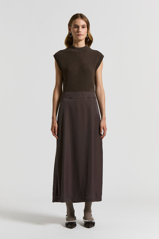 Tricot viscose-blend twill dress