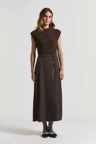 Tricot viscose-blend twill dress