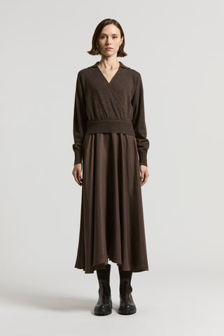 Tricot viscose-blend twill dress
