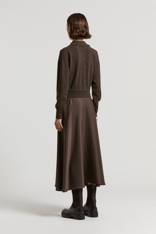 Tricot viscose-blend twill dress