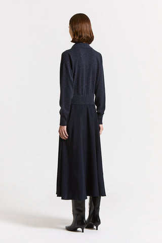 Tricot viscose-blend twill dress