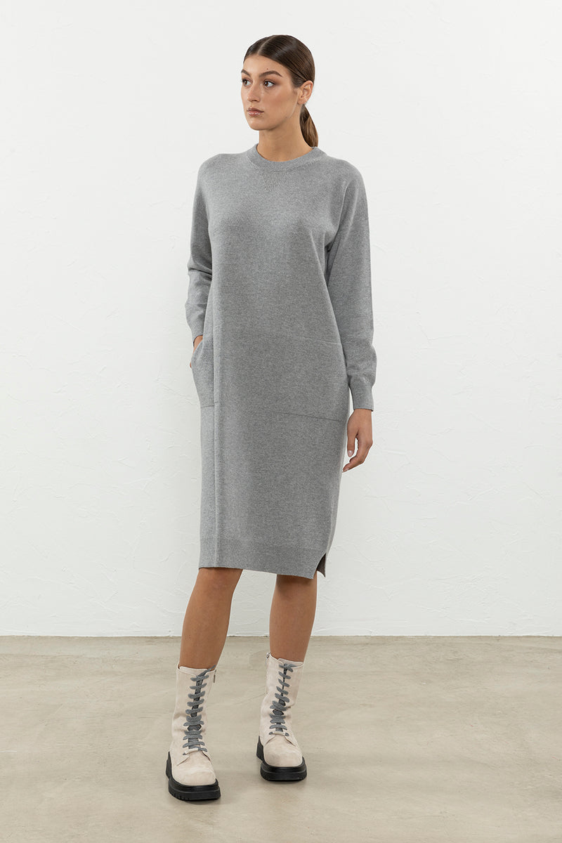 Wool, silk and cashmere knitted dress – Peserico