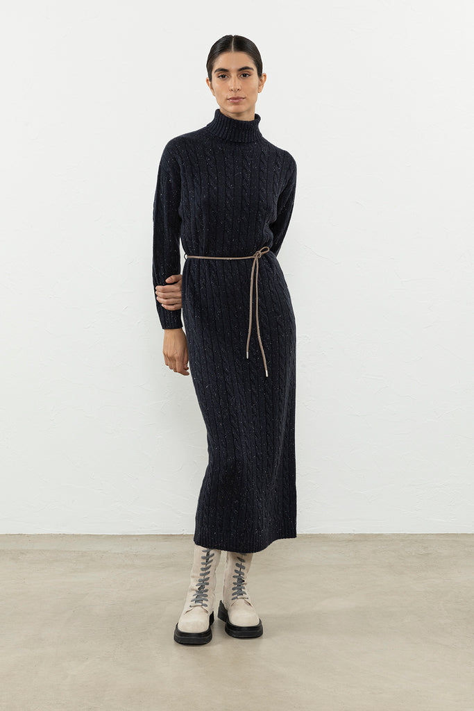 Wool, silk, cashmere and lurex dress  