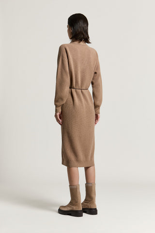Wool, silk and cashmere midi dress