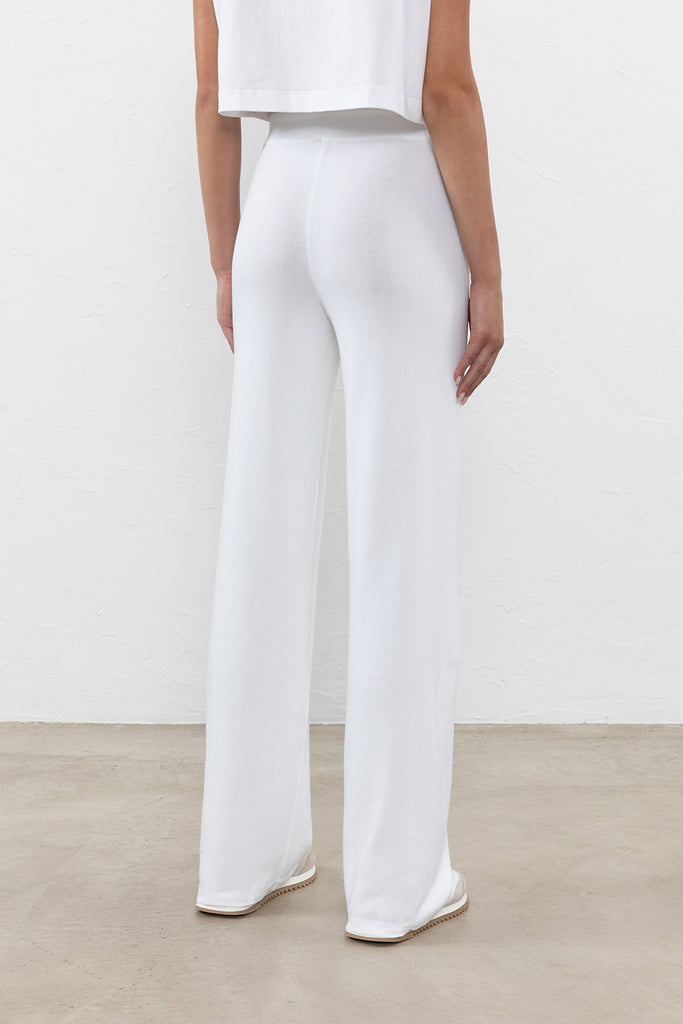 Compact pure cotton trousers  