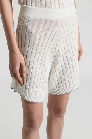 Shorts in fresh cotton crepe yarn