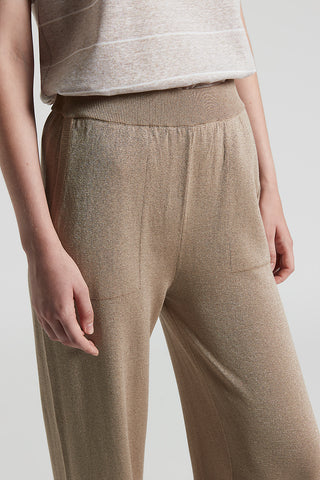 Trousers in cotton crepe yarn