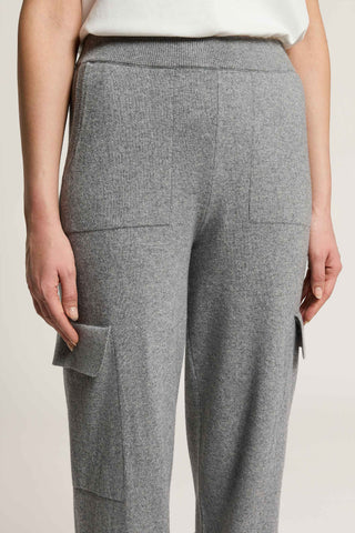 Pantalon en laine, soie et cachemire