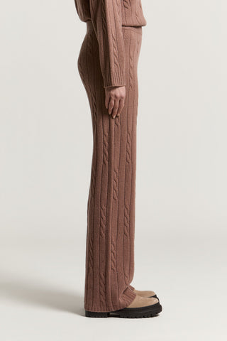 Wool, silk, cashmere and lamé trousers