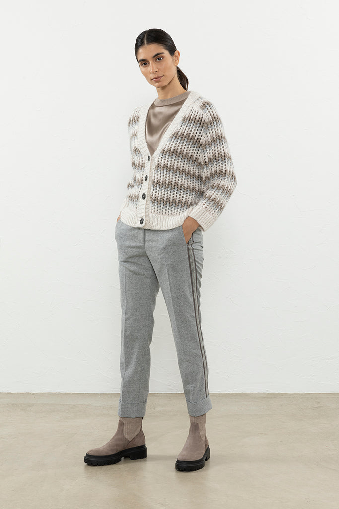 Stretch wool and cashmere flannel trousers  