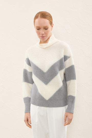 Sweater in wool, silk, cashmere and lurex threads – Peserico