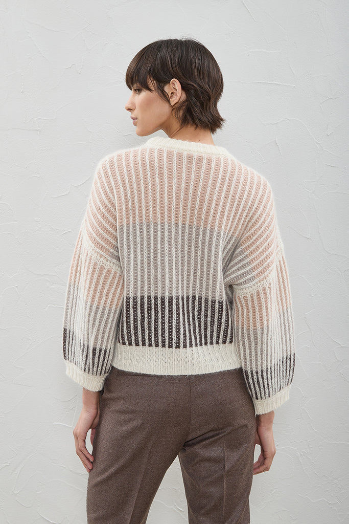 Block colour wool and Alpaca sweater  