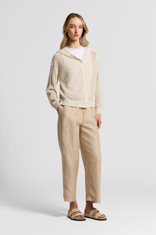 Pure cotton yarn sweatshirt with buttons