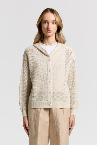 Pure cotton yarn sweatshirt with buttons