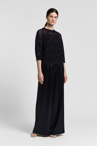 Pullover aus reiner Baumwolle mit Pailletten