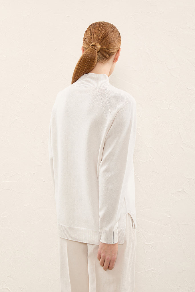 Wool, silk and cashmere sweater  