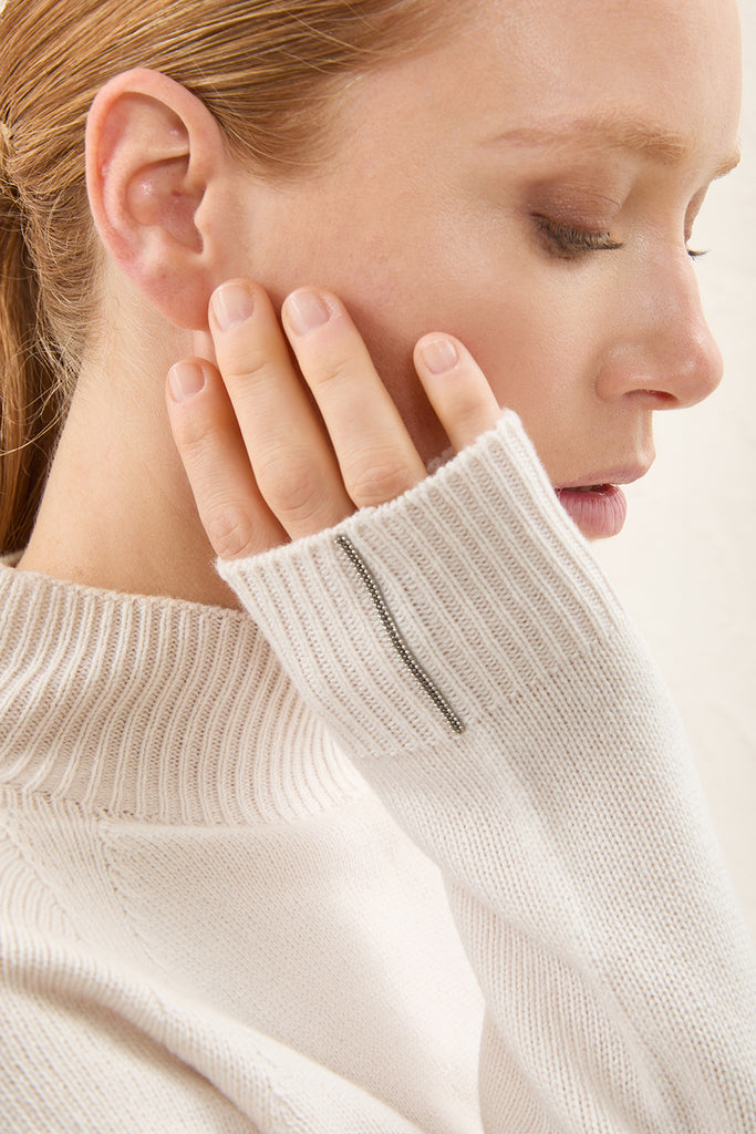 Wool, silk and cashmere sweater  