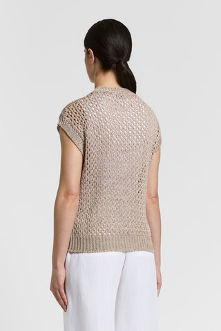 Pullover aus Baumwolle mit Pailletten