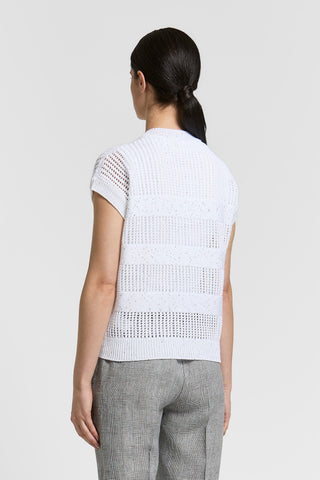 Pullover aus reiner Baumwolle mit Pailletten