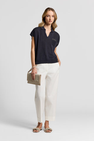 Lightweight cotton gabardine trousers