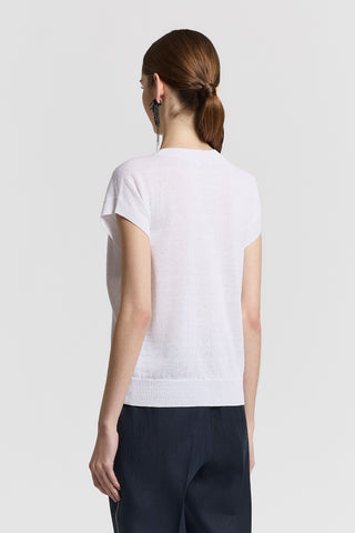 Cotton/linen crewneck sweater