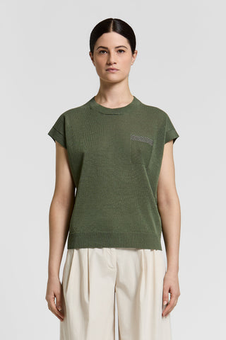 Cotton/linen crewneck sweater