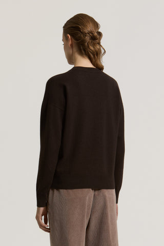 Pull à col rond en laine, soie et cachemire 3 / 3