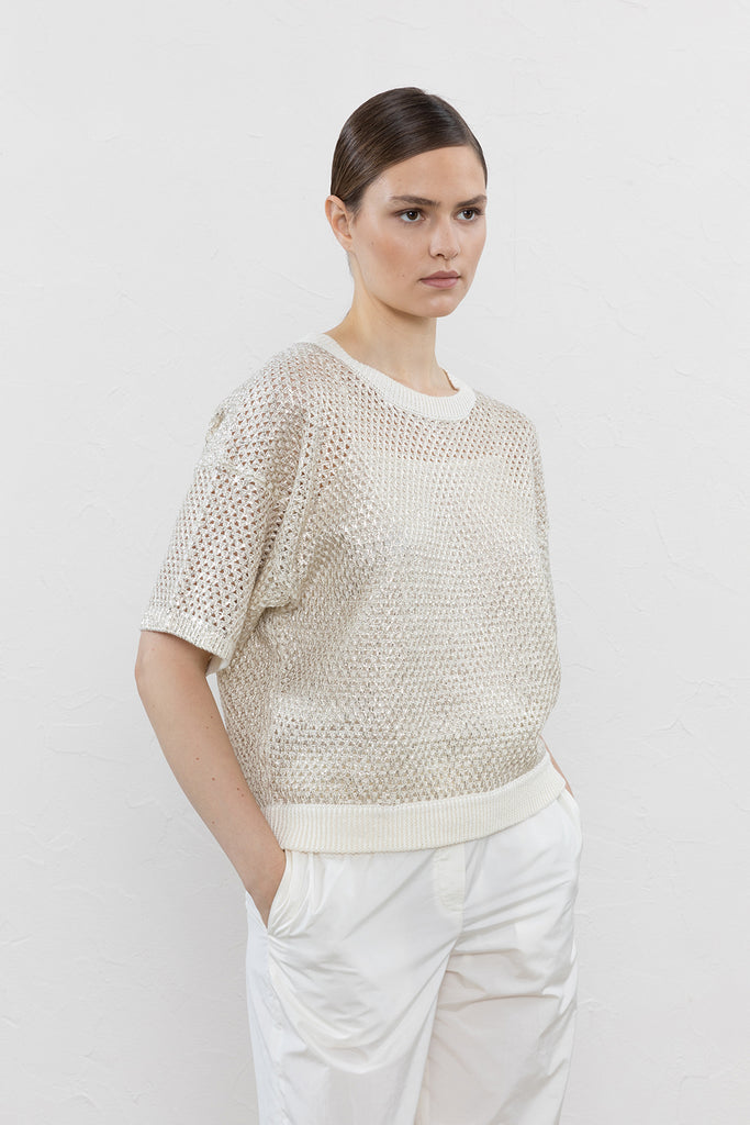 Linen and cotton blend sweater  