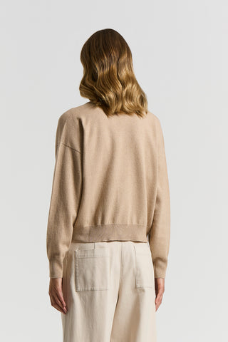 Cashmere, silk and wool yarn jumper