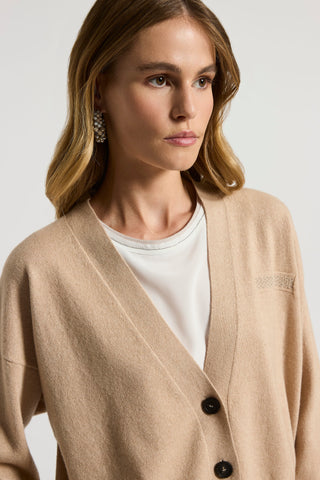 Cashmere, silk and wool yarn jumper