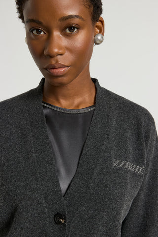 Cashmere, silk and wool yarn jumper