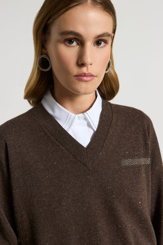 Wool, silk, cashmere and viscose sweater