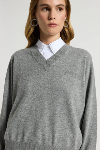 Wool, silk, cashmere and viscose sweater
