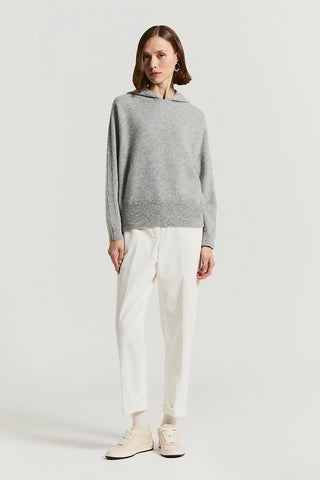 Cashmere, silk, alpaca and wool sweater