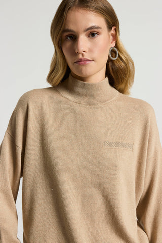 Wool, silk, cashmere and viscose sweater