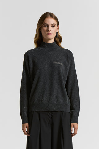 Wool, silk, cashmere and viscose sweater