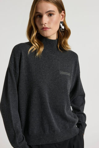 Wool, silk, cashmere and viscose sweater