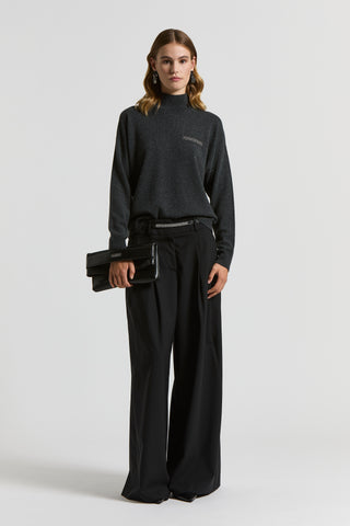 Wool, silk, cashmere and viscose sweater