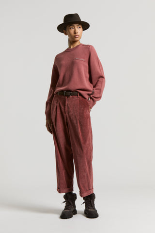 Cashmere, silk and wool crew-neck jumper