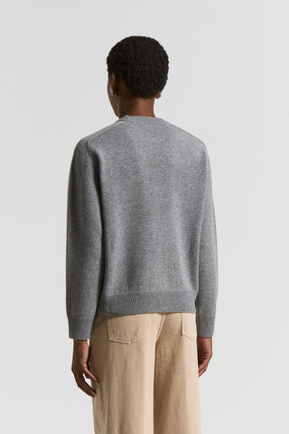Cashmere, silk and wool crew-neck jumper