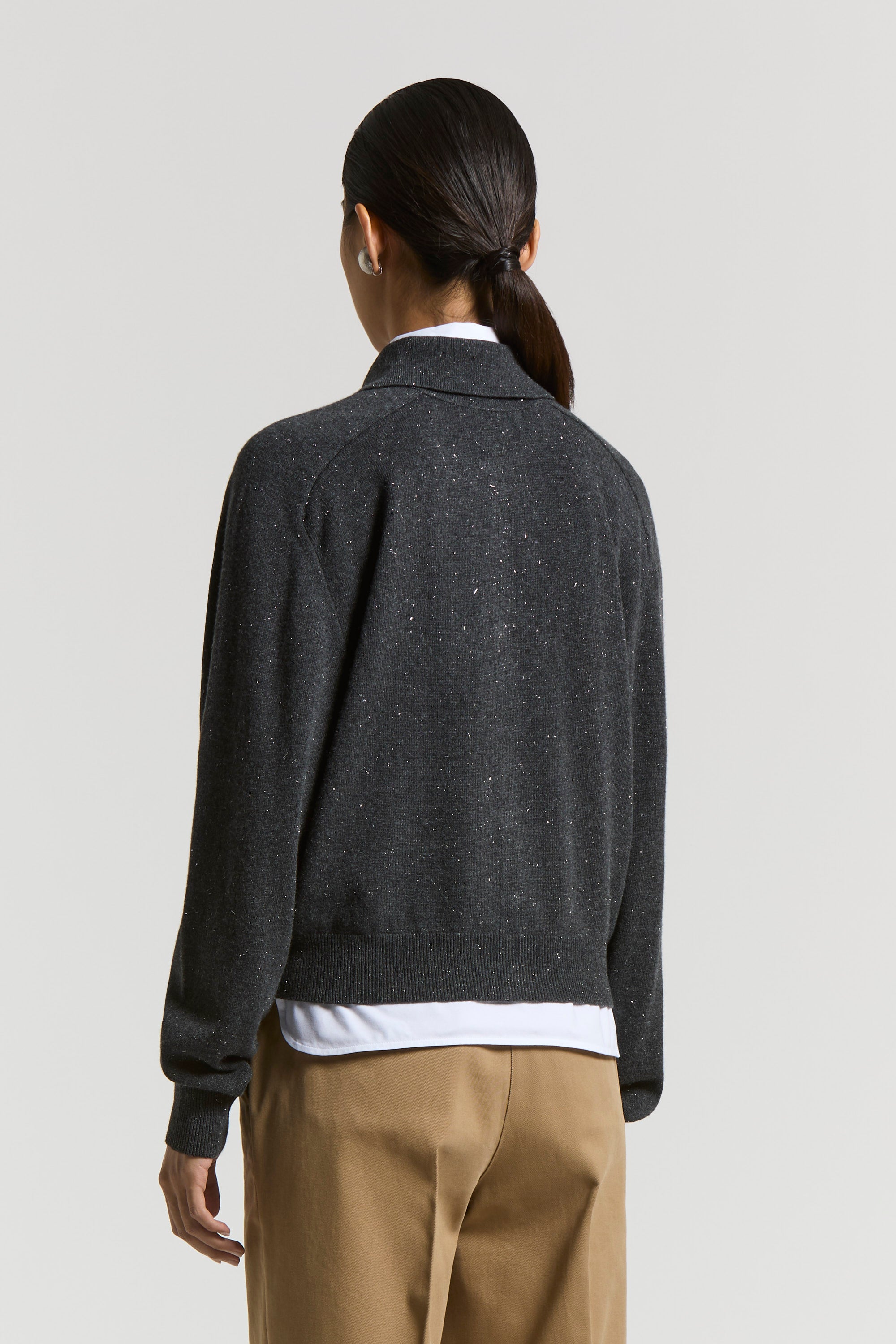 Cashmere, silk and wool cardigan with buttons | Peserico