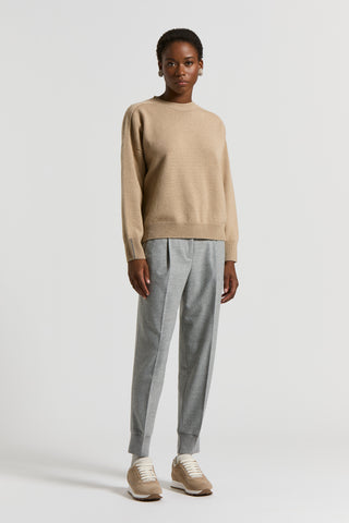 Pure cashmere crew-neck jumper