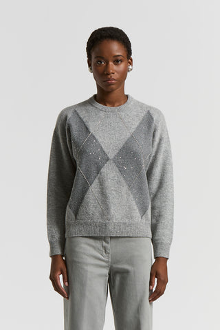 Lurex, cashmere, silk and wool jumper