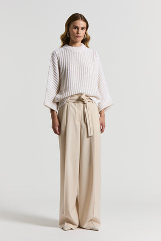 Wet-effect blown wool and alpaca jumper