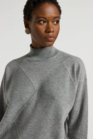 Cashmere, silk and wool jumper with diamond detailing