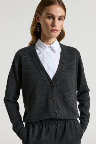 Cashmere, silk and wool cardigan