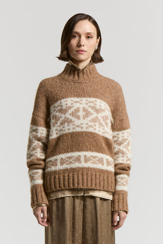 Norwegian wool and alpaca mouliné jumper