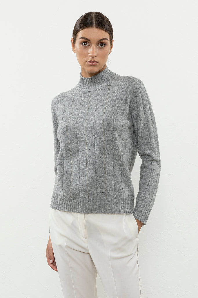 Wool, silk, cashmere and Sury Alpaca sweater  
