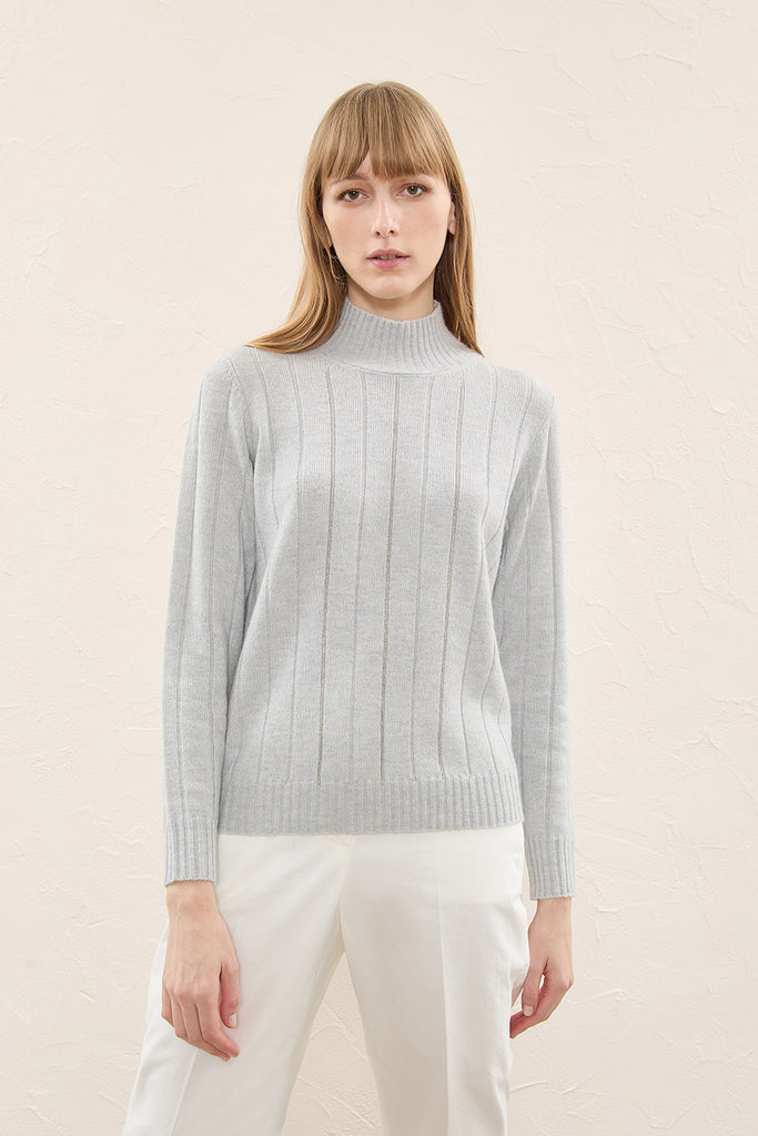 Wool, silk, cashmere and Sury Alpaca sweater  